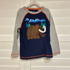 Adventure Wear Mammoth Print Long Sleeve Tee Navy blue Multi Size 6